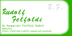 rudolf felfoldi business card
