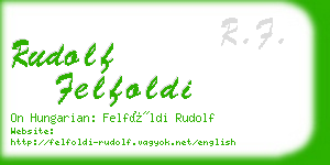 rudolf felfoldi business card